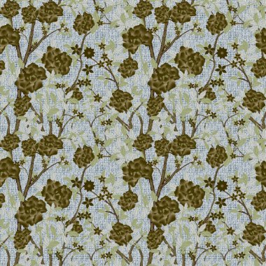 Arka planda çiçekler olan kusursuz desen