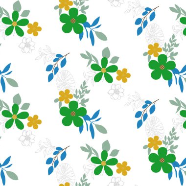 vektörsüz çiçek deseni