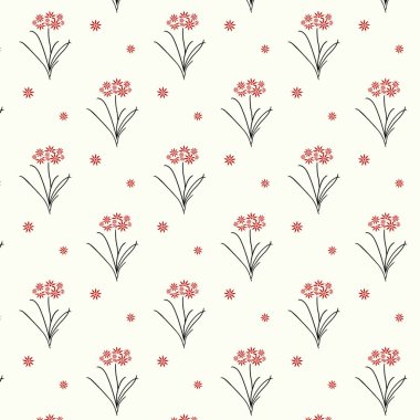 Çiçekler ve yapraklarla kusursuz desen