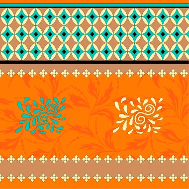 Etnik süslemeli vektörsüz desen