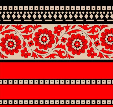 Kusursuz etnik süs deseni, vektör illüstrasyonu