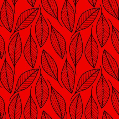 Yapraklı kusursuz desen.