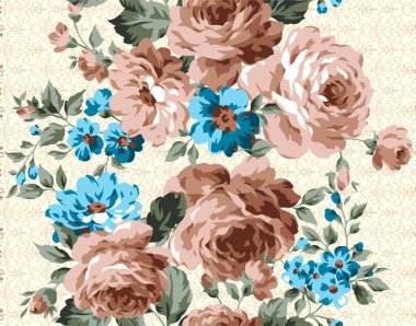 Çiçeklerle kusursuz desen