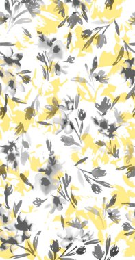 Çiçekli suluboya desen. Çiçek desenli suluboya. Botanik parmak izi için kusursuz desen. Çiçek botanik koleksiyonu. Düğün çiçeği tasarımı. suluboya botanik.