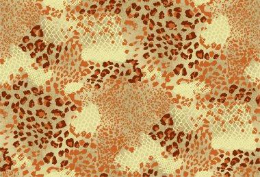 Suluboya hayvan derisi ile kusursuz desen