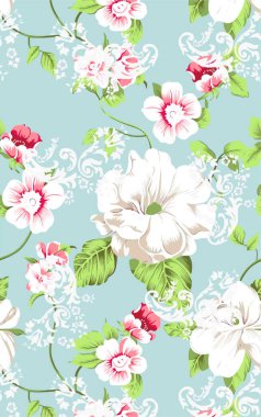 Dikişsiz çiçek desenli, vektör arka plan