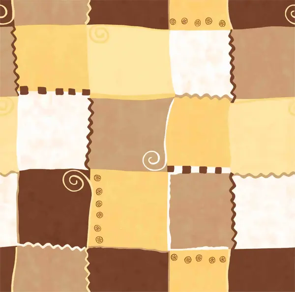 Yama çalışması elementlerinin örüntüsüyle yama çalışması arkaplanının vektör çizimi