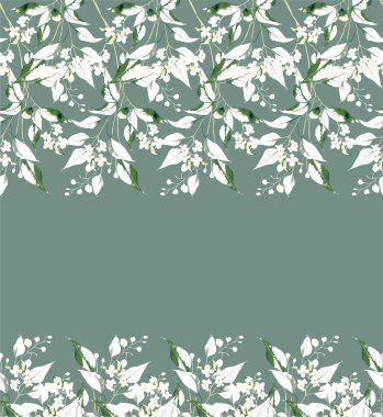 Çiçekli çiçek arkaplanı. Vektör. Kusursuz desen.