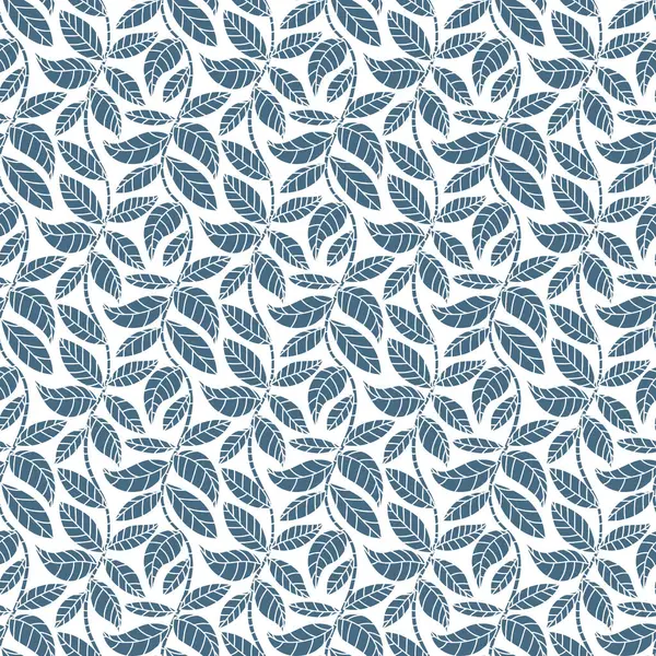 Yapraklı kusursuz desen. El çizimi vektör illüstrasyonu