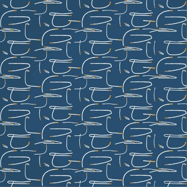 El çizilmiş oklar ile vektör dikişsiz desen.