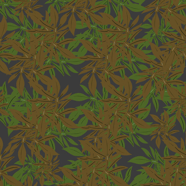 Бесшовный узор из листьев и цветов
.