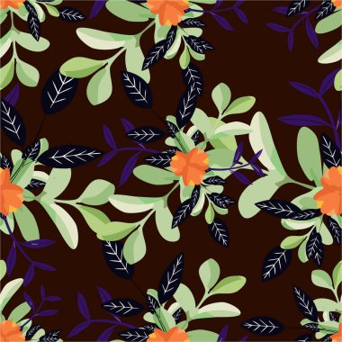 Soyut çiçek desenleri.