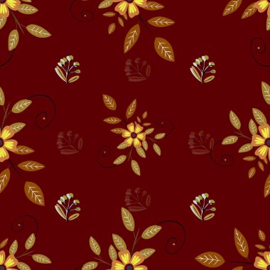 Yapraklı vektörsüz desen