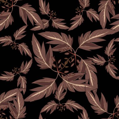 Çiçekli vektörsüz desen, el çizimi çiçek çizimi