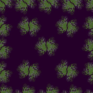 Kusursuz desen, çiçekli ve bitkili arkaplan