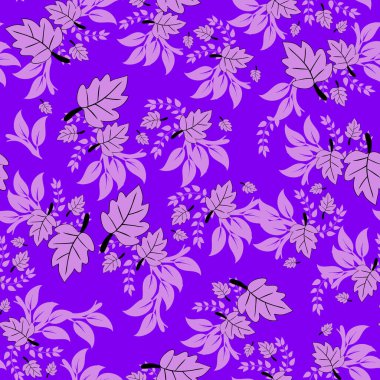 Kusursuz çiçek deseni. Vektör illüstrasyonu