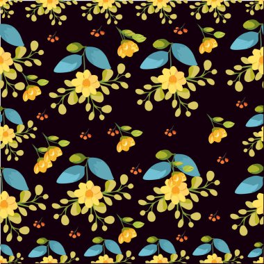 Çiçeklerle kusursuz desen