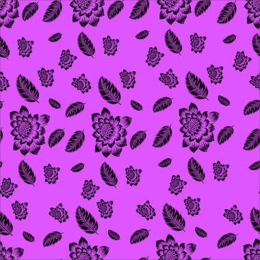 pembe çiçekler ve kelebekler ile Seamless Modeli