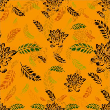 Çiçekli kusursuz vektör deseni