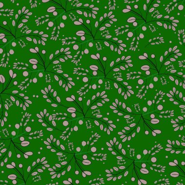 Yeşil yapraklı pürüzsüz desen