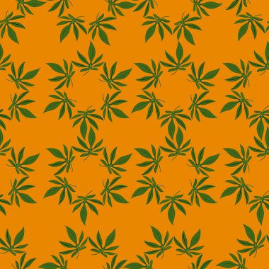 Kenevir yapraklı pürüzsüz desen.