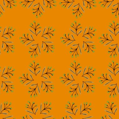 soyut yaprakları, vektör çizim ile Seamless Modeli