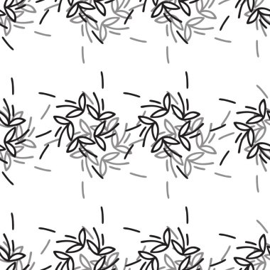 El çizgileri olan soyut, pürüzsüz desen. vektör çiçek illüstrasyonu.