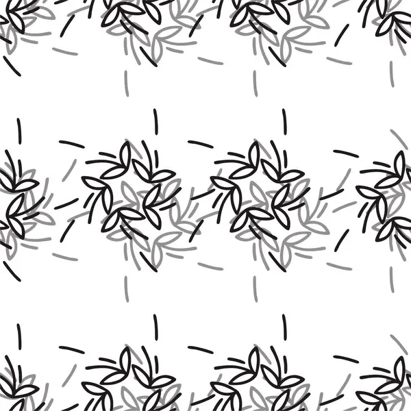 Soyut elle kusursuz desen - çizilmiş yapraklar.