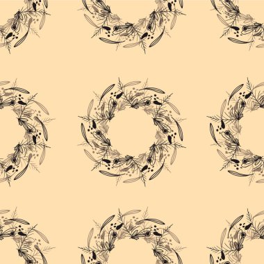 Dairesel yaprak deseni süslemesiName