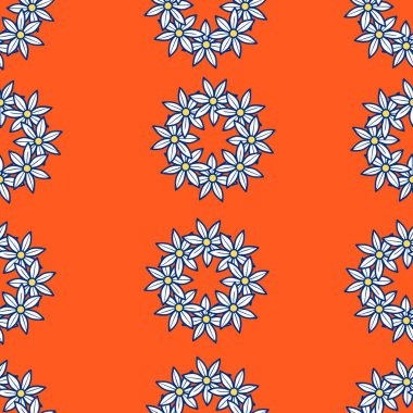 Sorunsuz vektör arka plan dekoratif çiçeklerle