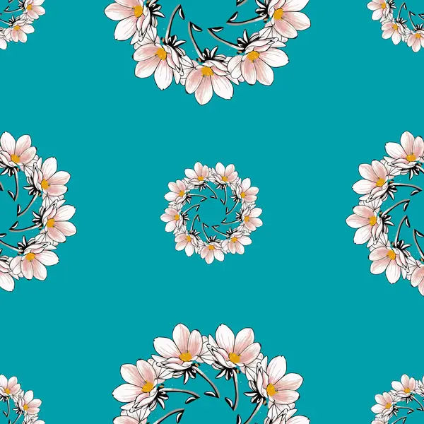 Soyut Çiçeksiz Şekil Arkaplanı. Vektör İllüstrasyonu