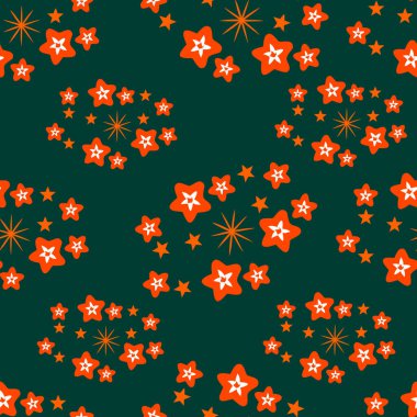 Noel Noel ağaçları ve kar taneleri ile seamless modeli.