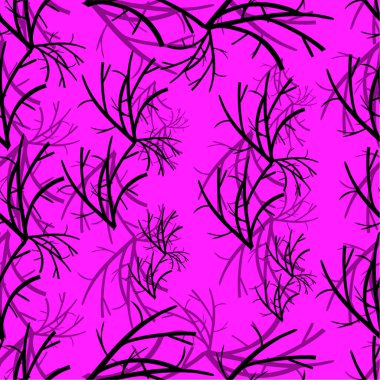 Karmaşık karalama yapraklı soyut desen, kusursuz vektör arkaplanı.