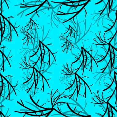 Köknar ağacının dallarıyla kusursuz desen. vektör illüstrasyonu