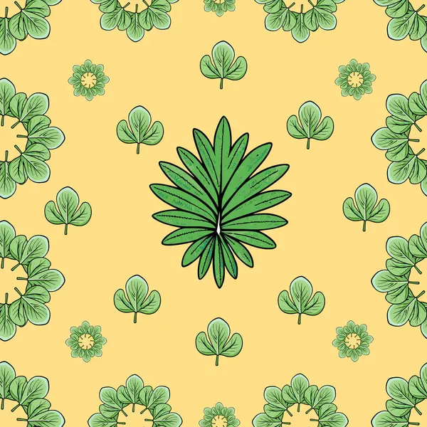 Çiçeksiz desen. El çizimi karalama çiçekleri.