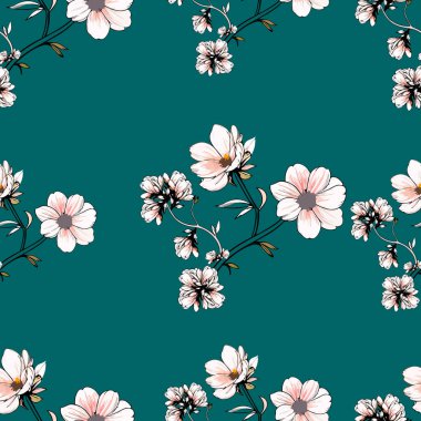 Çiçeklerle kusursuz desen