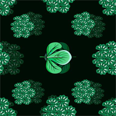 Yapraklar ve çiçeklerle kusursuz desen