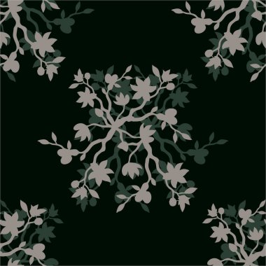 Soyut, dikişsiz çiçek deseni