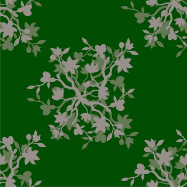 Soyut basit çiçeklerin kusursuz deseni