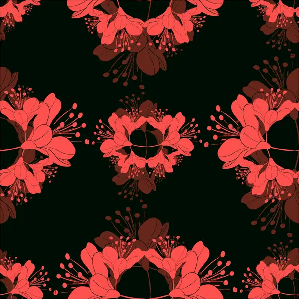 Çiçekli kusursuz çiçek vektör arkaplanı