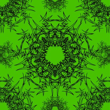 Beyaz arkaplanda yeşil soyut desen.