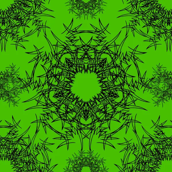 Beyaz arkaplanda yeşil soyut desen.