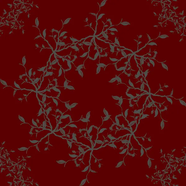 Vektör kusursuz desen. kırmızı ve beyaz çiçek arkaplanı.