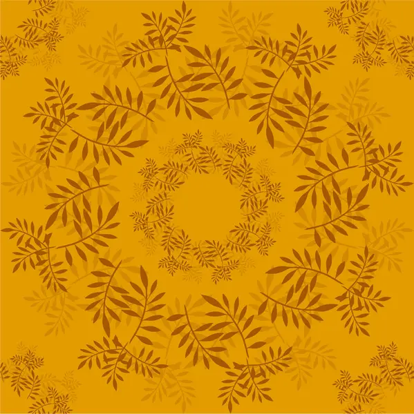 Siyah zemin üzerinde altın yapraklar olan kusursuz vektör deseni