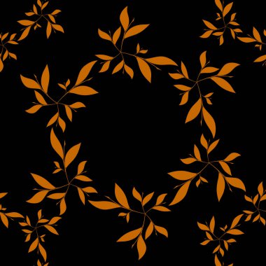 dikişsiz sonbahar deseni ve suluboya el çizimi elementleri.