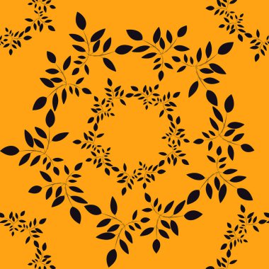 Yapraklı vektörsüz desen.