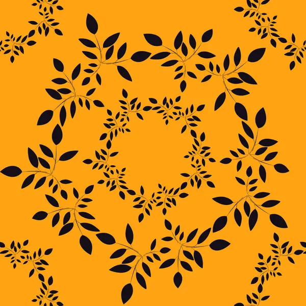 Yapraklı vektörsüz desen.