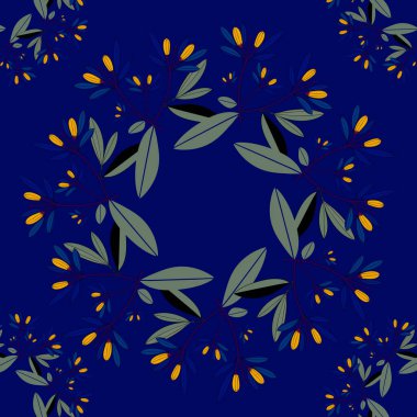 seamless modeli basit renkli çiçekler