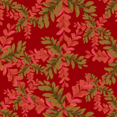 Kırmızı noktalı kusursuz desen