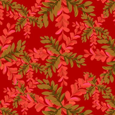 Holly berry ile Noel seamless modeli